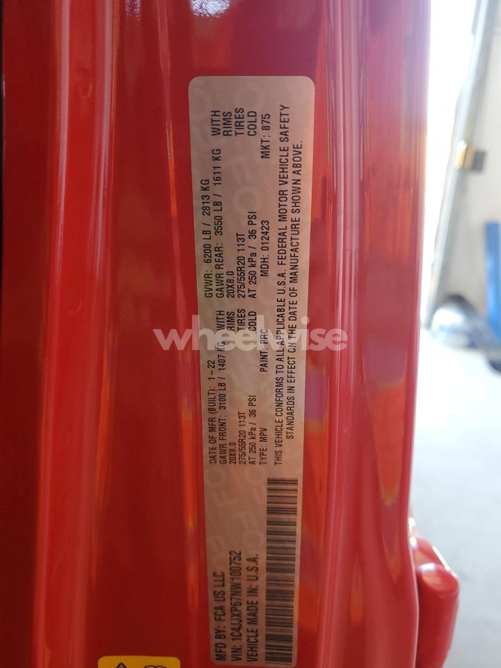 Photo 13 of 2022 JEEP WRANGLER UNLIMITED SAHARA 4XE (VIN 1C4JJXP67NW100752)