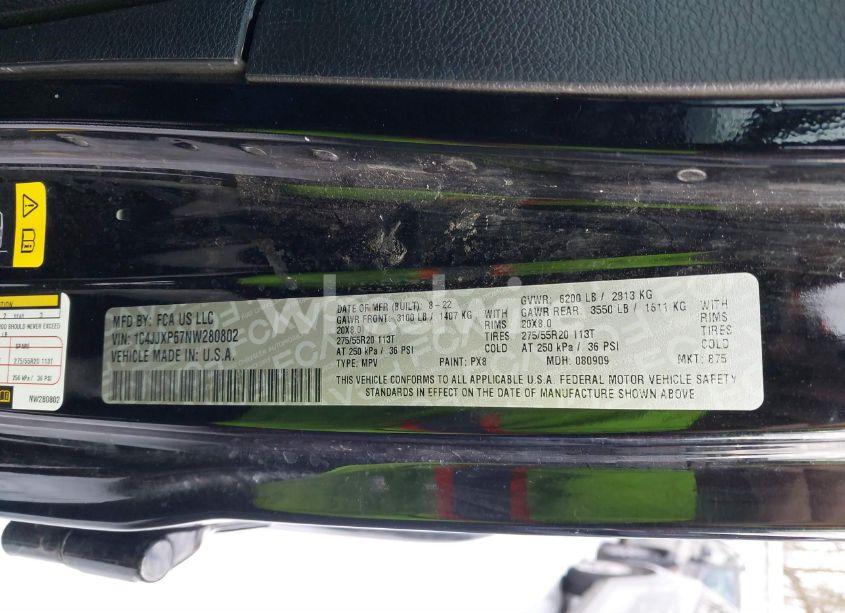 Photo 9 of 2022 Jeep Wrangler 4XE UNLIMITED SAHARA 4X4 (VIN 1C4JJXP67NW280802)