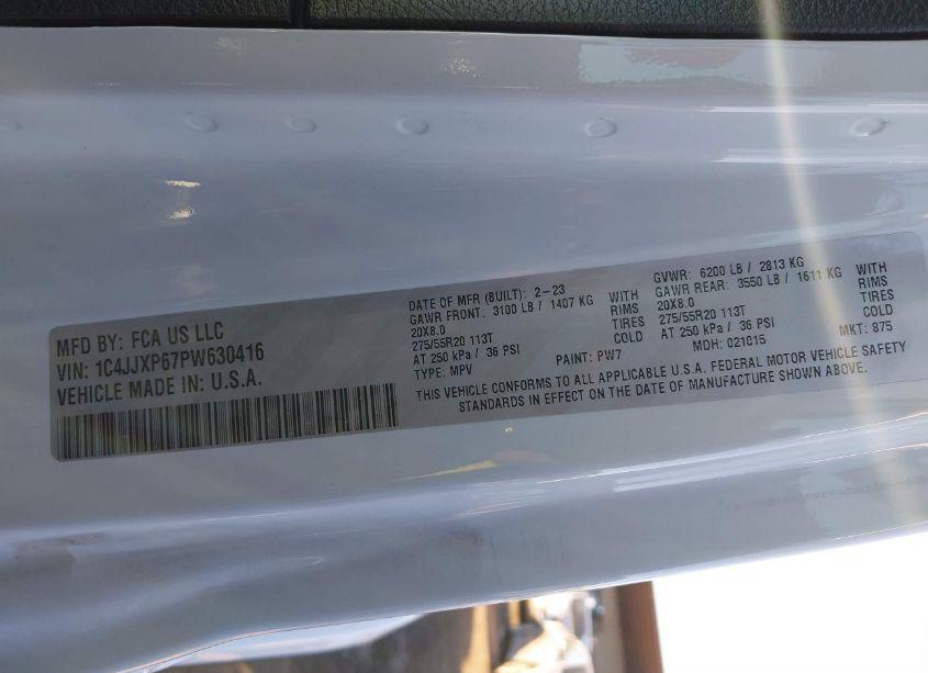 Photo 9 of 2023 Jeep Wrangler 4XE SAHARA 4X4 (VIN 1C4JJXP67PW630416)