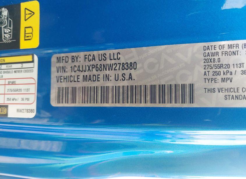 Photo 9 of 2022 Jeep Wrangler 4XE UNLIMITED SAHARA 4X4 (VIN 1C4JJXP68NW278380)