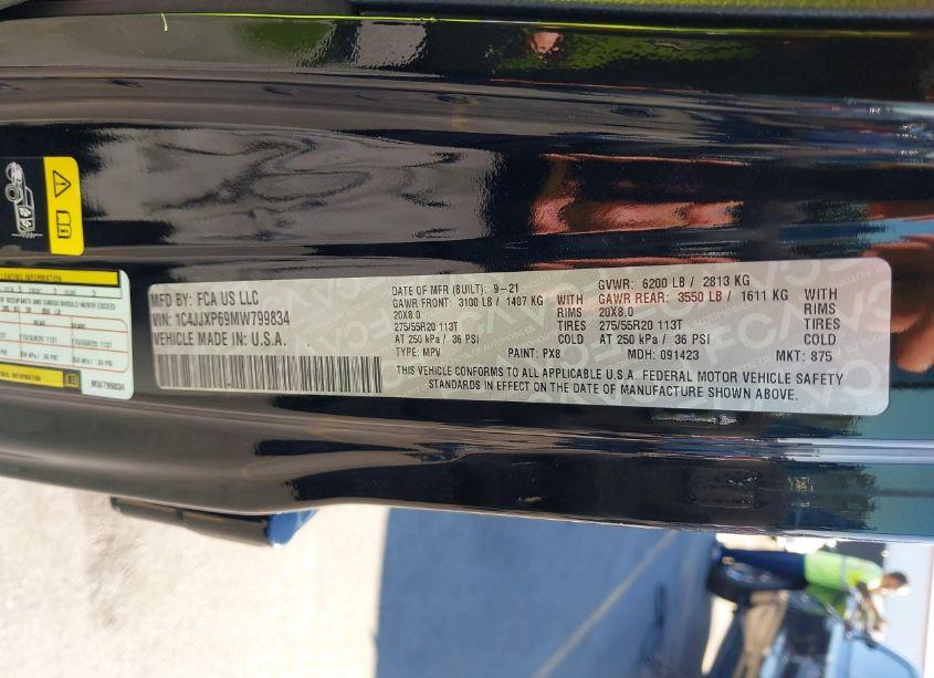 Photo 9 of 2021 Jeep Wrangler 4XE UNLIMITED SAHARA 4X4 (VIN 1C4JJXP69MW799834)