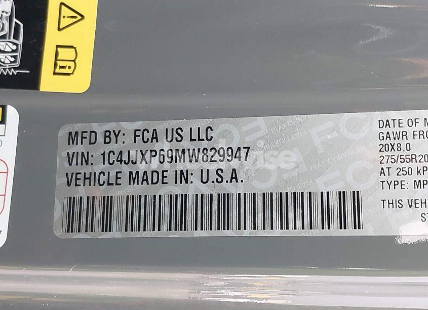 Photo 9 of 2021 Jeep Wrangler 4XE UNLIMITED SAHARA 4X4 (VIN 1C4JJXP69MW829947)