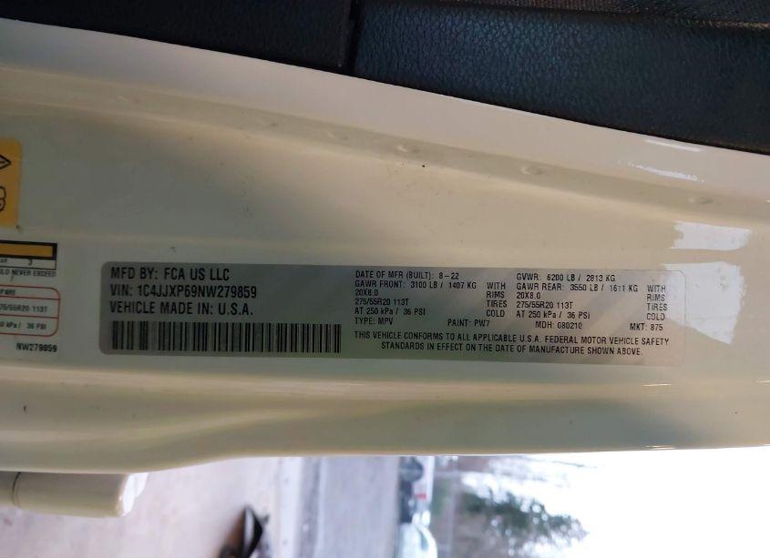 Photo 9 of 2022 Jeep Wrangler 4XE UNLIMITED SAHARA 4X4 (VIN 1C4JJXP69NW279859)