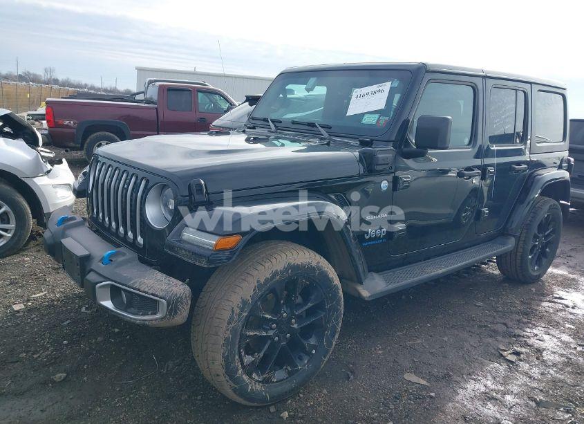 Photo 2 of 2023 Jeep Wrangler 4XE SAHARA 4X4 (VIN 1C4JJXP69PW627436)
