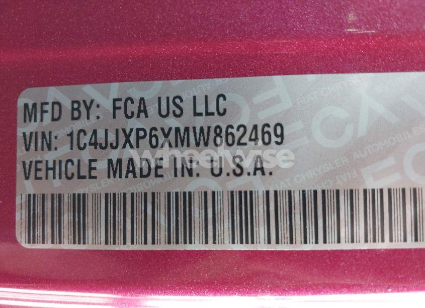 Photo 9 of 2021 Jeep Wrangler 4XE UNLIMITED SAHARA 4X4 (VIN 1C4JJXP6XMW862469)