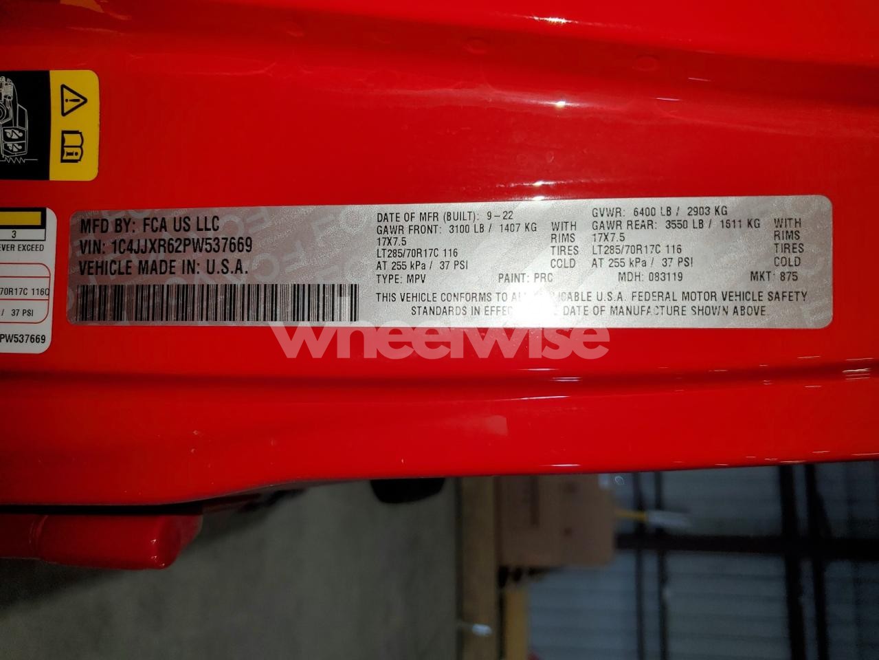 Photo 13 of 2023 JEEP WRANGLER RUBICON 4XE (VIN 1C4JJXR62PW537669)