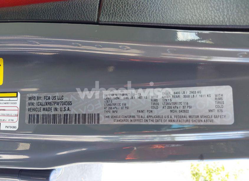 Photo 9 of 2023 Jeep Wrangler 4XE RUBICON 20TH ANNIVERSARY 4X4 (VIN 1C4JJXR67PW704365)