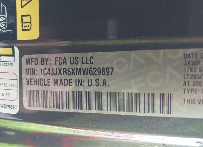 Photo 9 of 2021 Jeep Wrangler 4XE UNLIMITED RUBICON 4X4 (VIN 1C4JJXR6XMW629897)