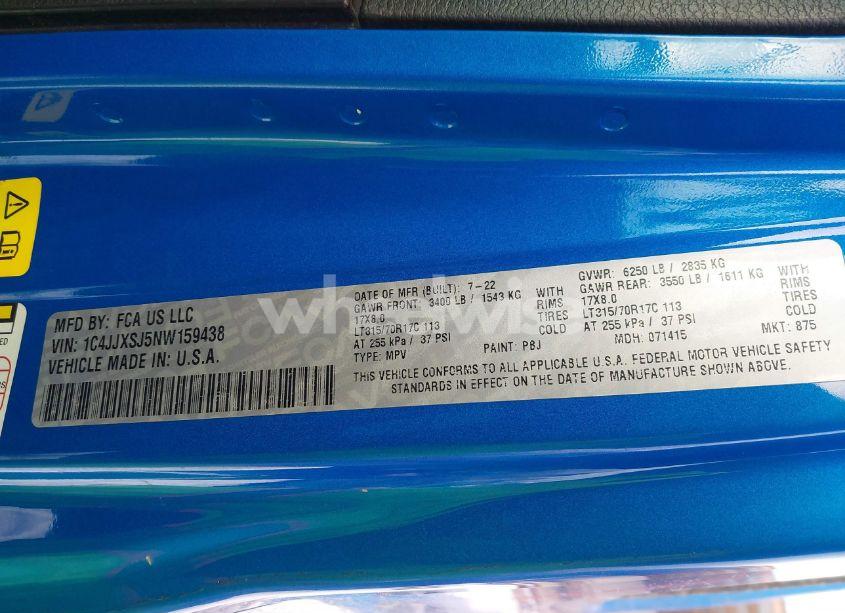 Photo 9 of 2022 Jeep Wrangler UNLIMITED RUBICON 392 4X4 (VIN 1C4JJXSJ5NW159438)