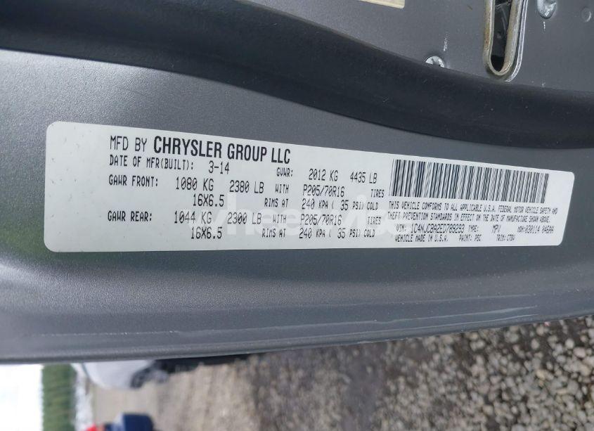 Photo 9 of 2014 Jeep Compass SPORT (VIN 1C4NJCBA2ED789293)