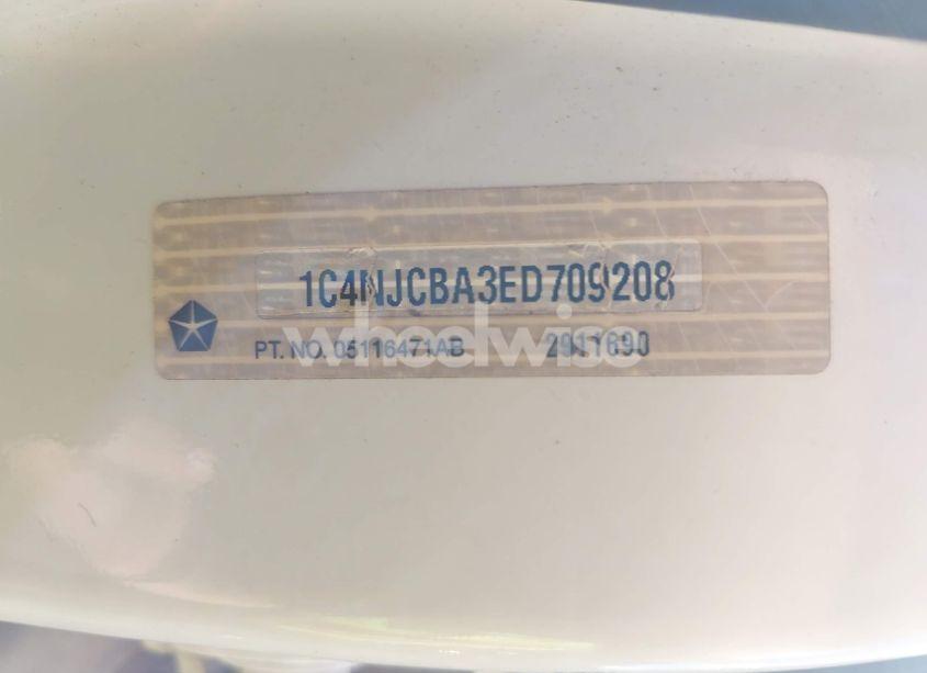 Photo 9 of 2014 Jeep Compass SPORT (VIN 1C4NJCBA3ED709208)