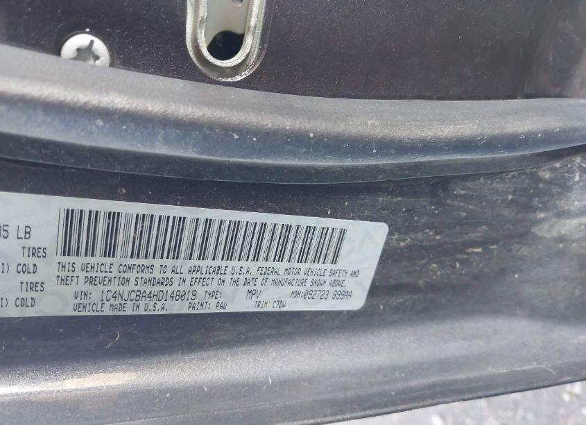 Photo 9 of 2017 Jeep Compass SPORT FWD (VIN 1C4NJCBA4HD148019)