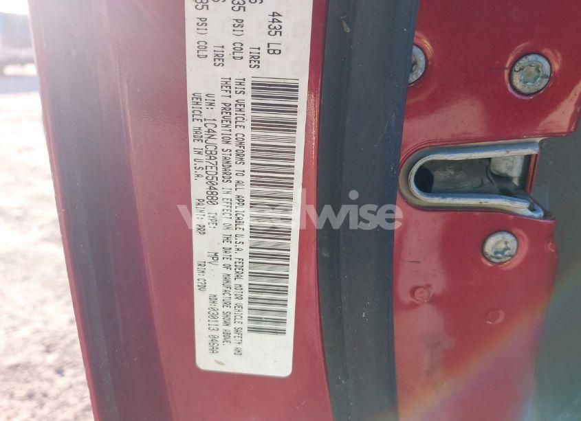 Photo 9 of 2014 Jeep Compass SPORT (VIN 1C4NJCBA7ED504880)