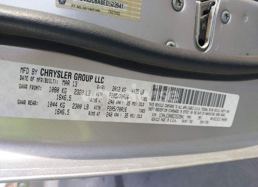 Photo 9 of 2014 Jeep Compass SPORT (VIN 1C4NJCBA8ED523941)