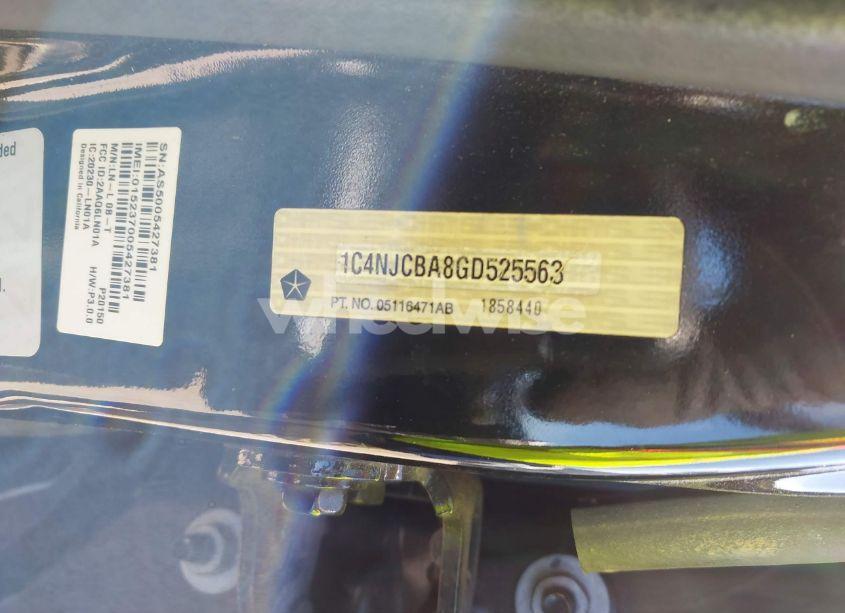 Photo 8 of 2016 Jeep Compass SPORT (VIN 1C4NJCBA8GD525563)