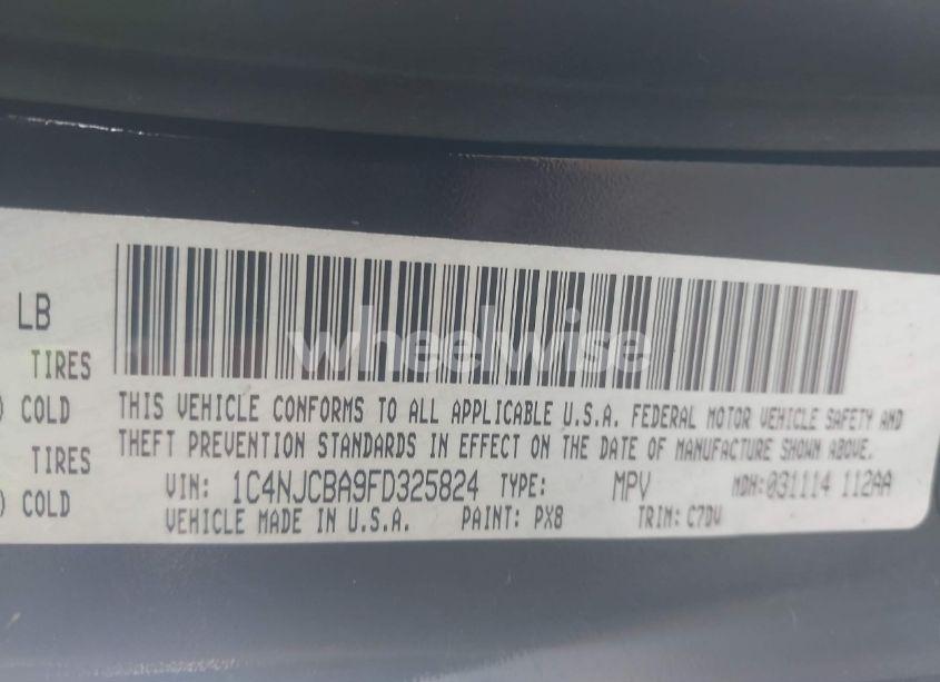 Photo 9 of 2015 Jeep Compass SPORT (VIN 1C4NJCBA9FD325824)