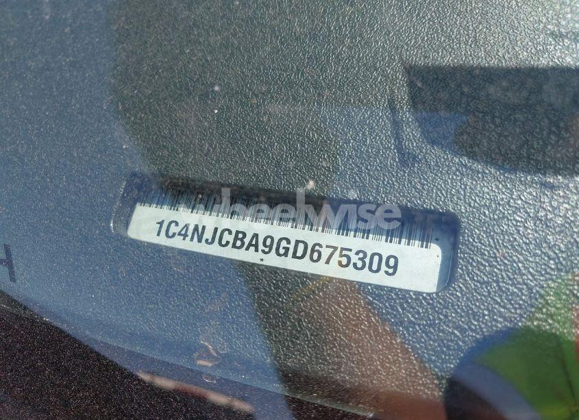 Photo 9 of 2016 Jeep Compass SPORT (VIN 1C4NJCBA9GD675309)