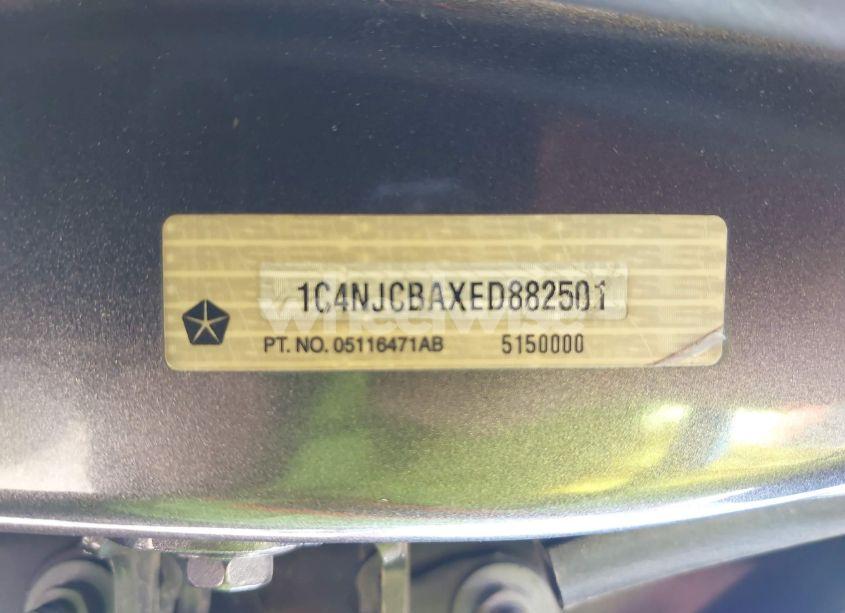 Photo 9 of 2014 Jeep Compass SPORT (VIN 1C4NJCBAXED882501)