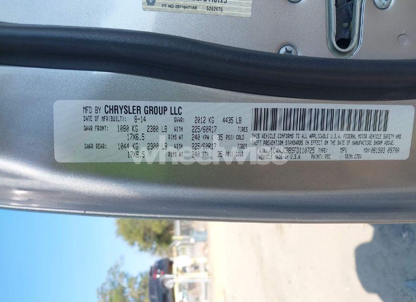 Photo 9 of 2015 Jeep Compass SPORT (VIN 1C4NJCBB5FD110725)