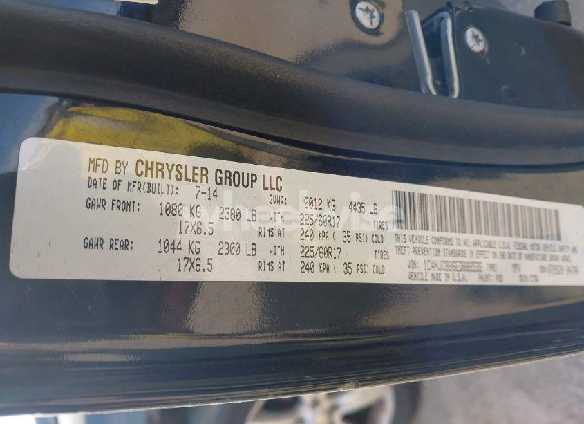 Photo 9 of 2014 Jeep Compass SPORT (VIN 1C4NJCBB6ED889535)