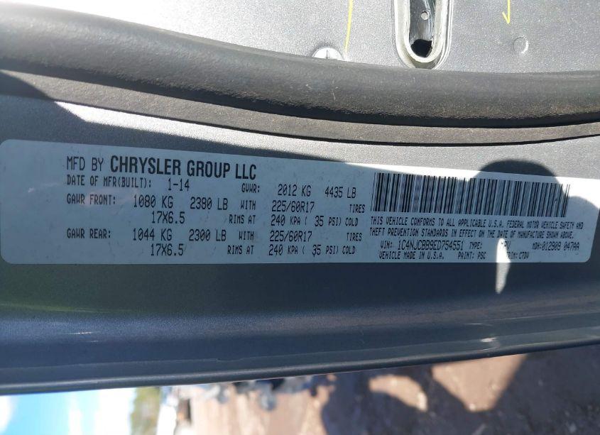 Photo 9 of 2014 Jeep Compass SPORT (VIN 1C4NJCBB9ED754551)