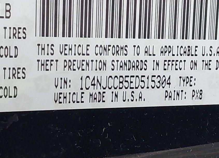 Photo 9 of 2014 Jeep Compass LIMITED (VIN 1C4NJCCB5ED515304)