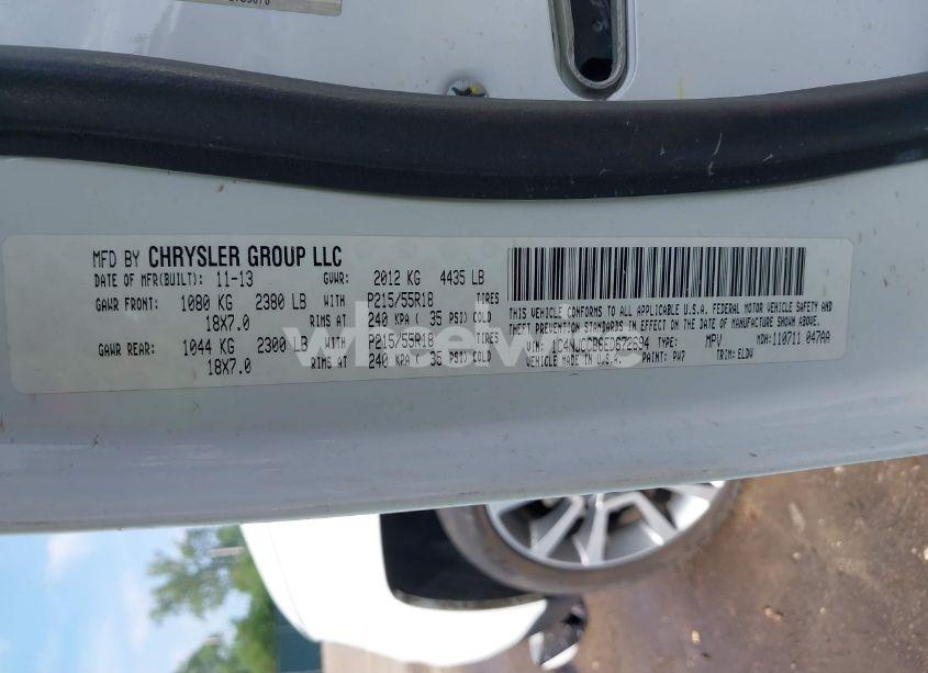 Photo 9 of 2014 Jeep Compass LIMITED (VIN 1C4NJCCB6ED672694)