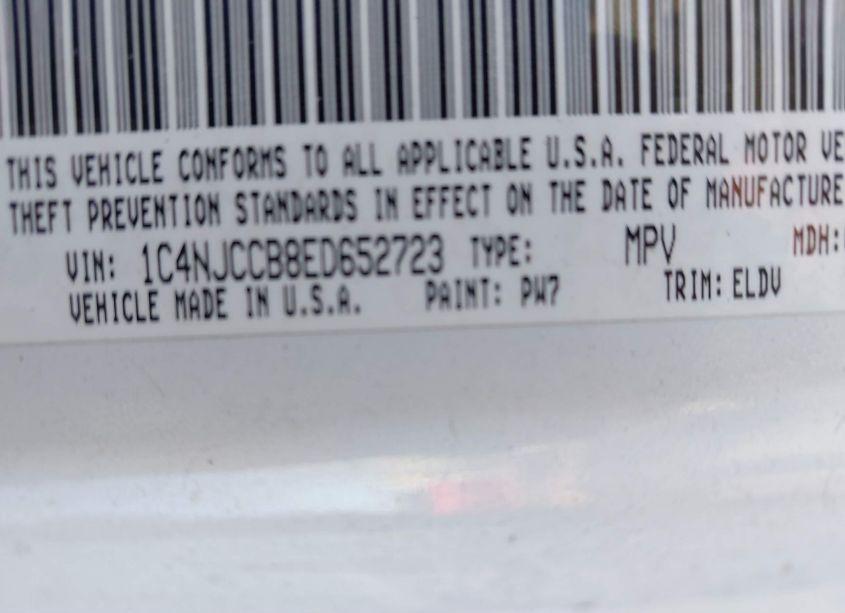 Photo 9 of 2014 Jeep Compass LIMITED (VIN 1C4NJCCB8ED652723)