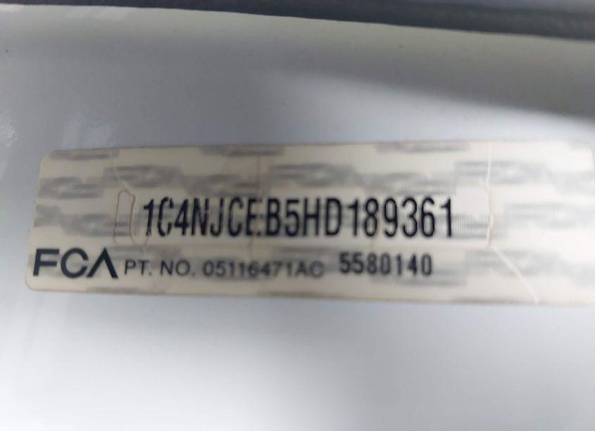 Photo 9 of 2017 Jeep Compass HIGH ALTITUDE FWD (VIN 1C4NJCEB5HD189361)