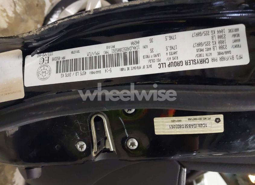 Photo 9 of 2014 Jeep Compass SPORT/NORTH (VIN 1C4NJDAB5ED805261)