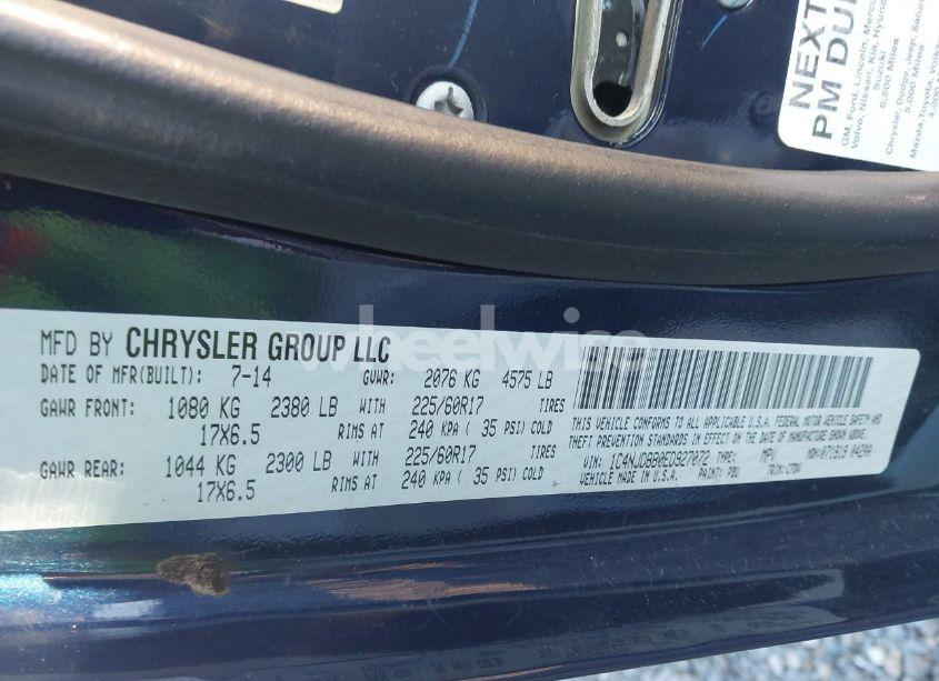 Photo 9 of 2014 Jeep Compass SPORT (VIN 1C4NJDBB0ED927072)