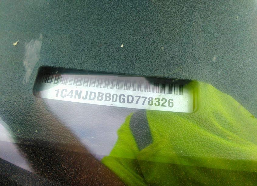 Photo 9 of 2016 Jeep Compass SPORT (VIN 1C4NJDBB0GD778326)