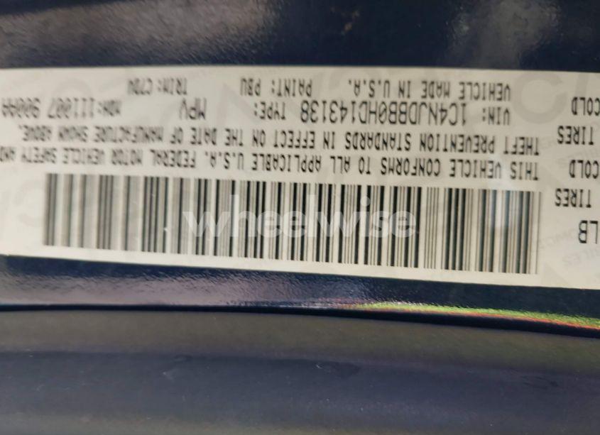 Photo 9 of 2017 Jeep Compass SPORT 4X4 (VIN 1C4NJDBB0HD143138)