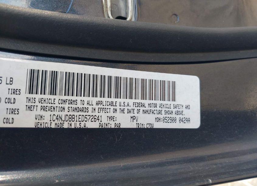 Photo 9 of 2014 Jeep Compass SPORT (VIN 1C4NJDBB1ED572641)