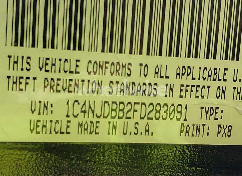 Photo 9 of 2015 Jeep Compass SPORT (VIN 1C4NJDBB2FD283091)