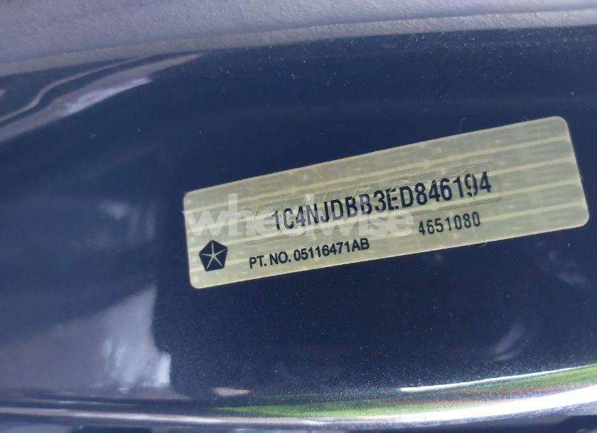 Photo 9 of 2014 Jeep Compass SPORT (VIN 1C4NJDBB3ED846194)