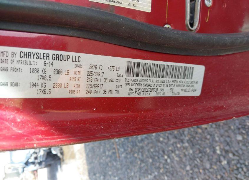 Photo 9 of 2014 Jeep Compass SPORT (VIN 1C4NJDBB3ED885738)