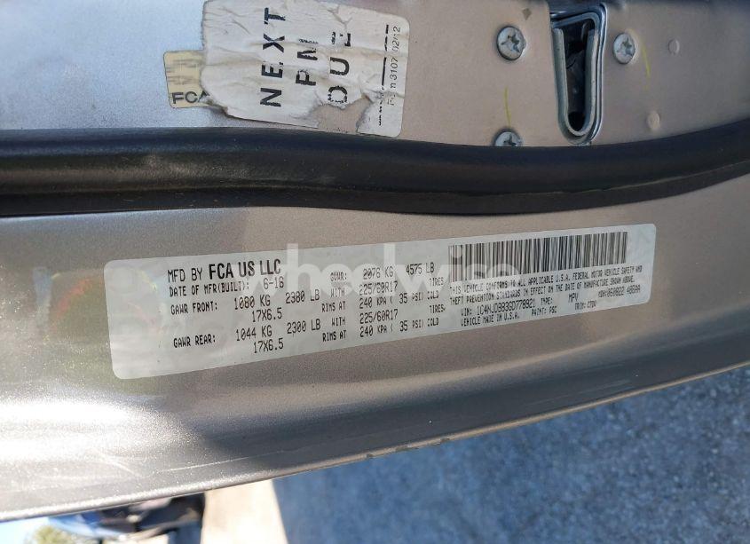 Photo 9 of 2016 Jeep Compass SPORT (VIN 1C4NJDBB3GD778921)