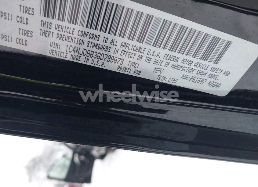 Photo 9 of 2016 Jeep Compass SPORT (VIN 1C4NJDBB3GD799073)