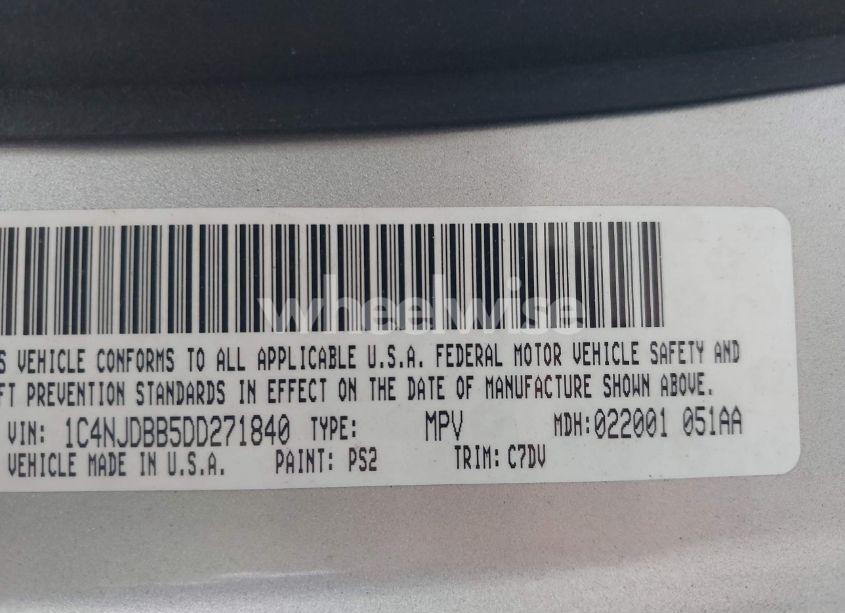 Photo 9 of 2013 Jeep Compass SPORT (VIN 1C4NJDBB5DD271840)