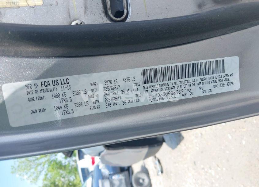 Photo 9 of 2016 Jeep Compass SPORT (VIN 1C4NJDBB6GD626678)