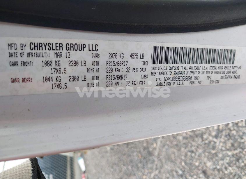 Photo 9 of 2014 Jeep Compass SPORT (VIN 1C4NJDBB9ED536860)