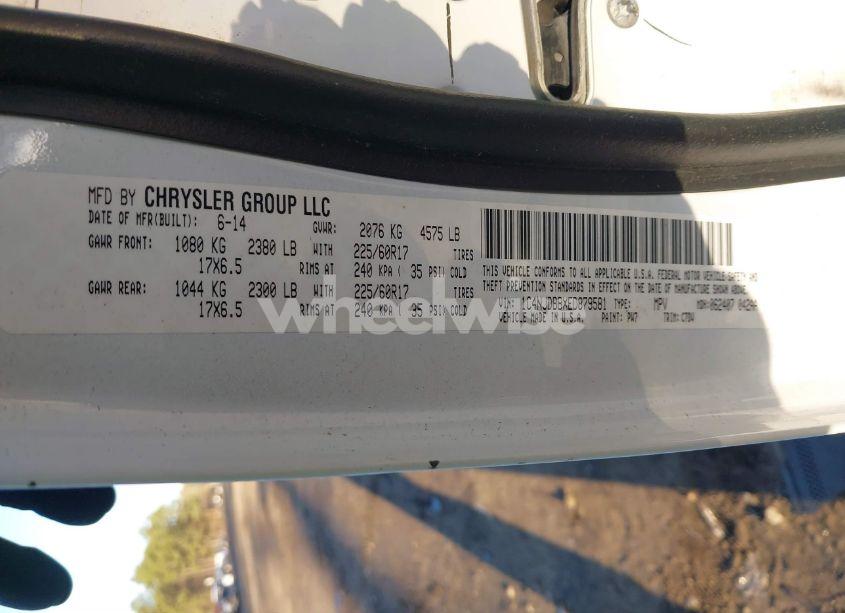 Photo 9 of 2014 Jeep Compass SPORT (VIN 1C4NJDBBXED879581)