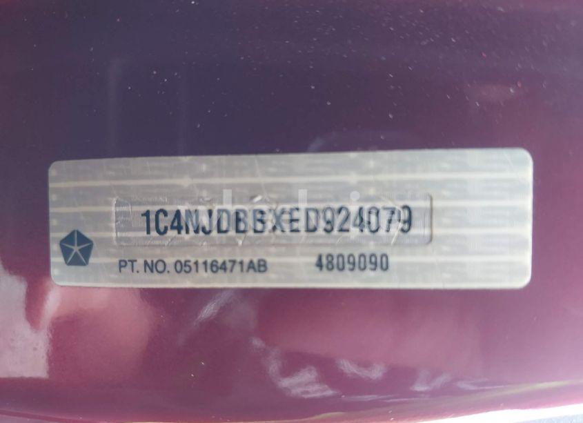 Photo 9 of 2014 Jeep Compass SPORT (VIN 1C4NJDBBXED924079)