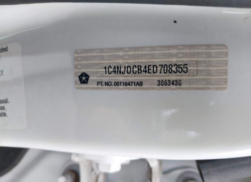 Photo 9 of 2014 Jeep Compass LIMITED (VIN 1C4NJDCB4ED708355)