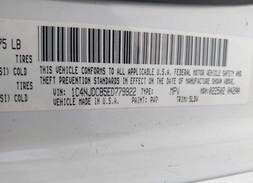 Photo 9 of 2014 Jeep Compass LIMITED (VIN 1C4NJDCB5ED779922)