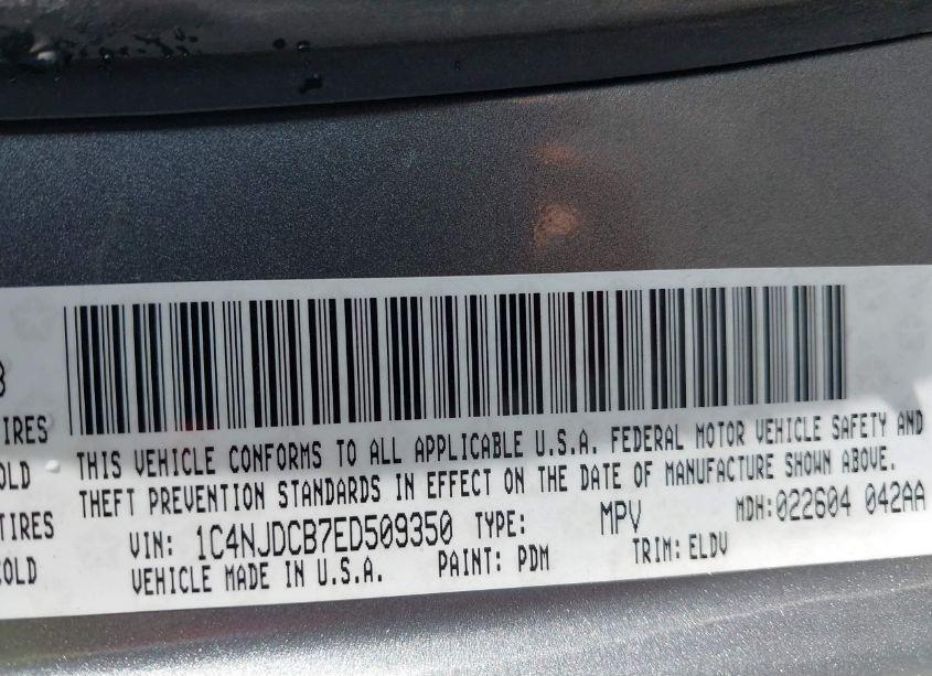 Photo 9 of 2014 Jeep Compass LIMITED (VIN 1C4NJDCB7ED509350)