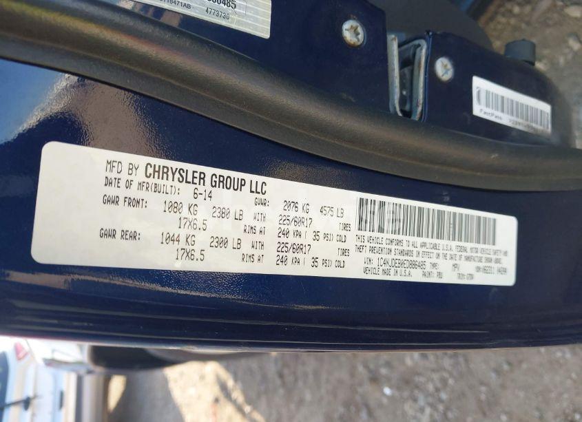 Photo 9 of 2014 Jeep Compass LATITUDE (VIN 1C4NJDEB0ED886485)