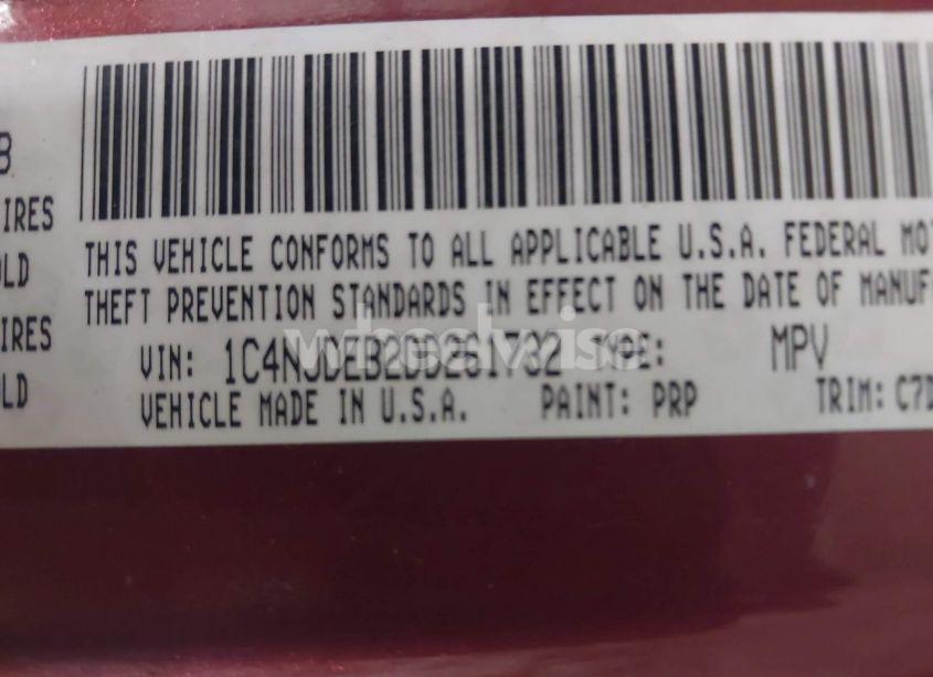 Photo 8 of 2013 Jeep Compass LATITUDE (VIN 1C4NJDEB2DD261732)