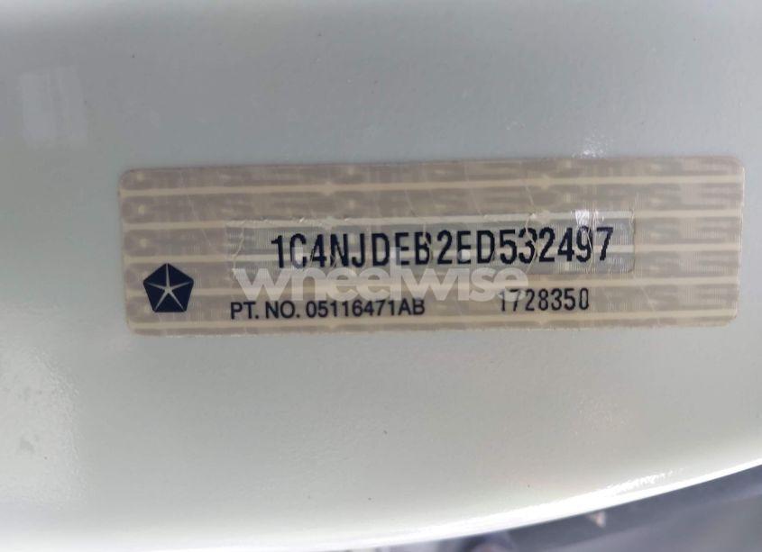 Photo 9 of 2014 Jeep Compass LATITUDE (VIN 1C4NJDEB2ED532497)